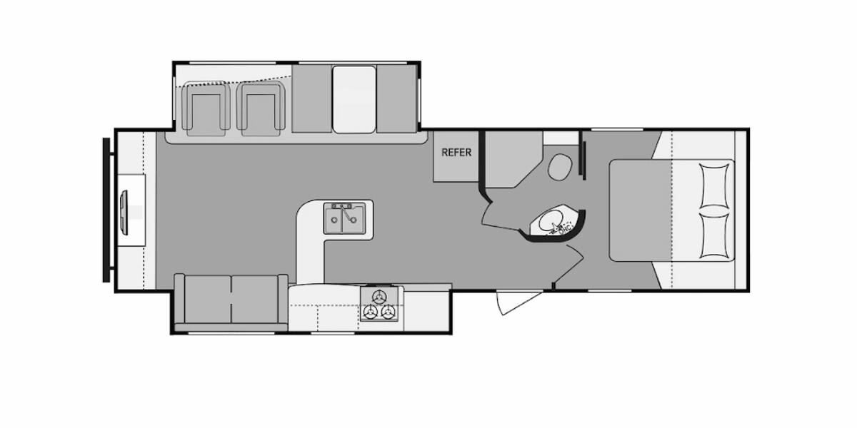 2014 Coleman Explorer 297RE Travel Trailer at Stony RV Sales and Service STOCK# 665 Floor plan Layout Photo