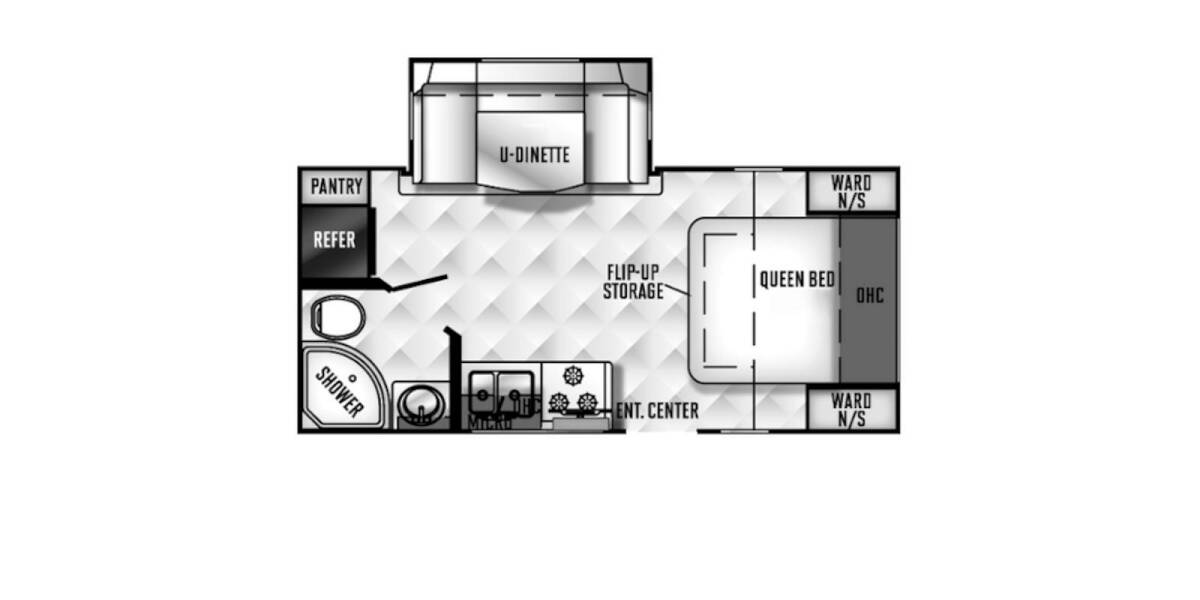 2016 Rockwood Mini Lite 2104S Travel Trailer at Stony RV Sales and Service STOCK# 667 Floor plan Layout Photo