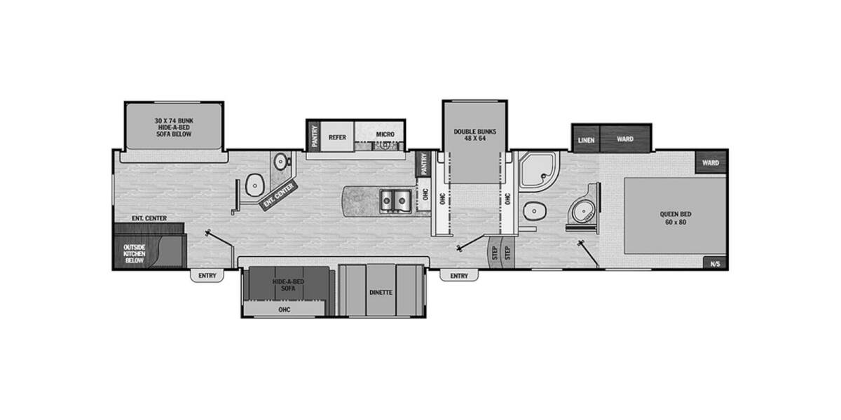 2016 Coachmen Chaparral 371MBRB Fifth Wheel at Stony RV Sales and Service STOCK# 660 Floor plan Layout Photo