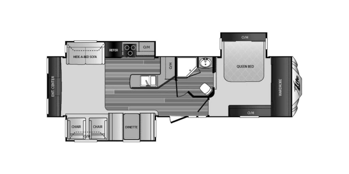 2015 Keystone Cougar X-Lite 33RES Travel Trailer at Stony RV Sales and Service STOCK# 668 Floor plan Layout Photo