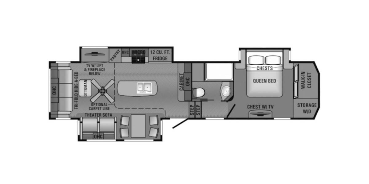 2017 Jayco North Point 315RLTS Fifth Wheel at Stony RV Sales and Service STOCK# 144 Floor plan Layout Photo