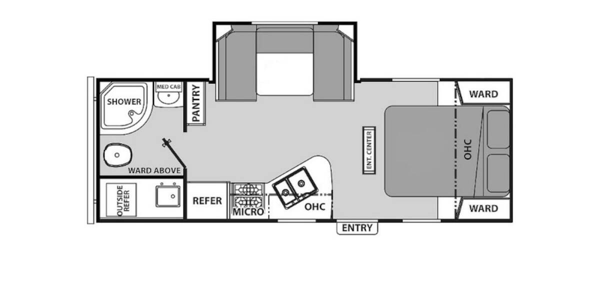 2018 Coachmen Apex Ultra-Lite 215RBK Travel Trailer at Stony RV Sales and Service STOCK# 671 Floor plan Layout Photo
