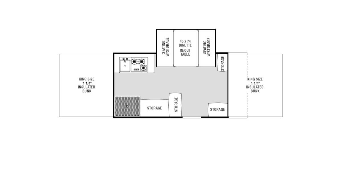 2011 Coachmen Clipper Classic 1265ST Travel Trailer at Stony RV Sales and Service STOCK# S-41 Floor plan Layout Photo
