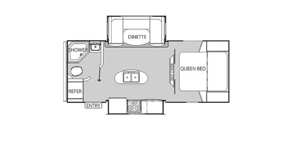2014 Coachmen Freedom Express Ultra Lite 233RBS Travel Trailer at Stony RV Sales and Service STOCK# 680 Floor plan Layout Photo