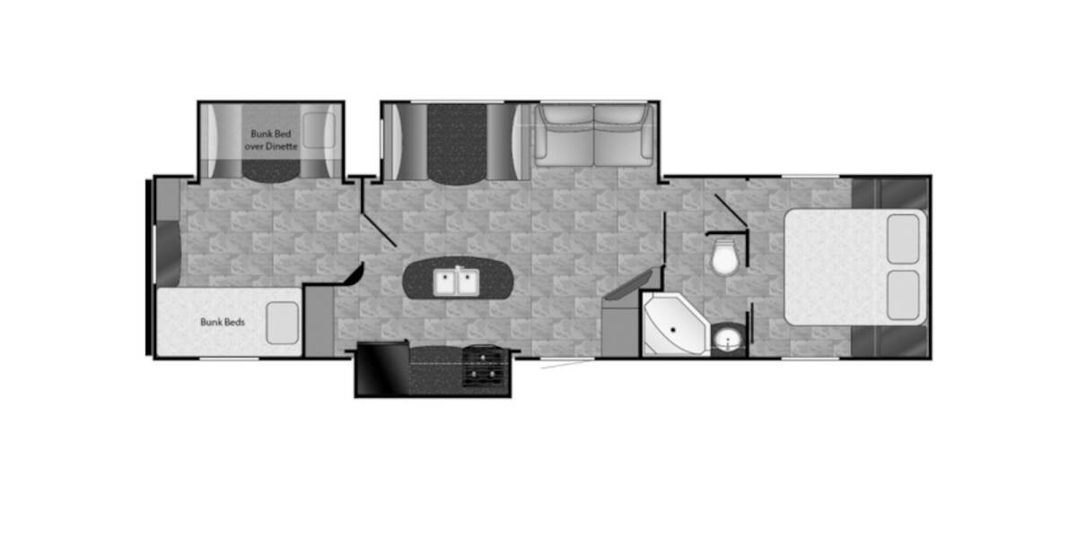 2018 Heartland Trail Runner 33IKBS Travel Trailer at Stony RV Sales, Service and Consignment STOCK# 685 Floor plan Layout Photo