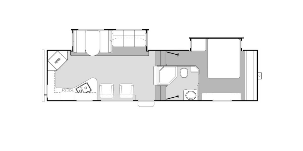 2013 Coachmen Chaparral Mid Profile 286RKS Fifth Wheel at Stony RV Sales and Service STOCK# 694 Floor plan Layout Photo