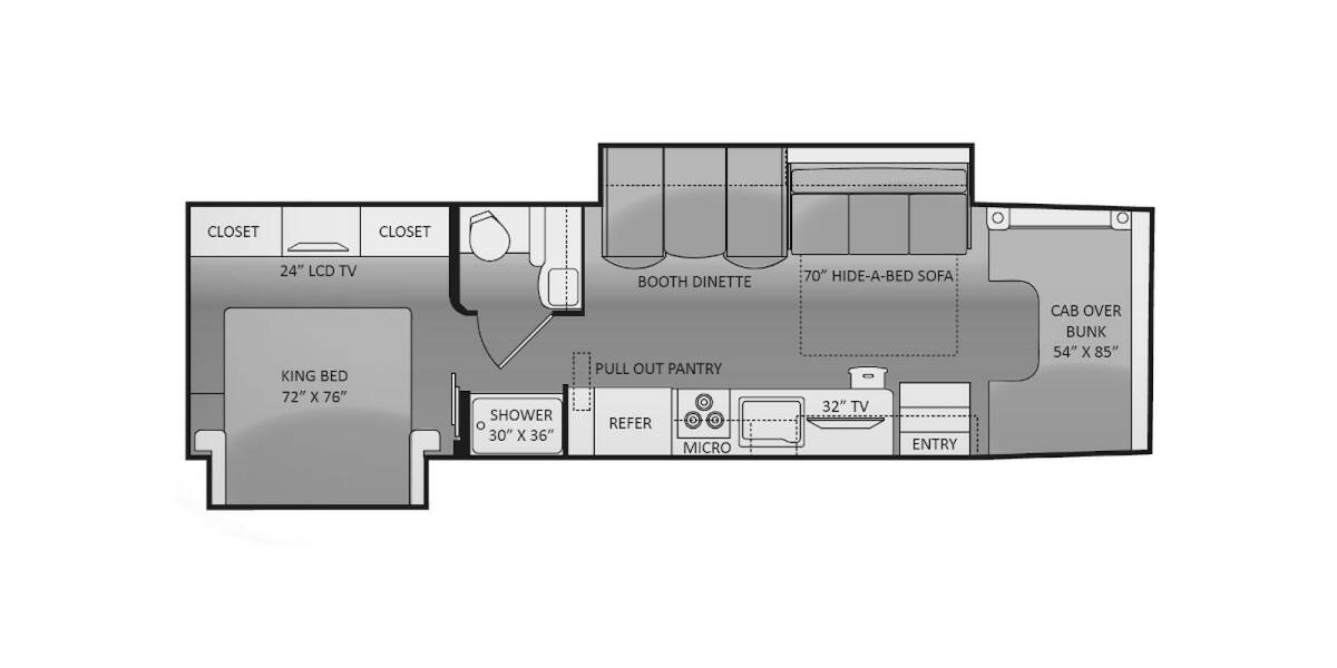 2014 Thor Chateau Super C 35SK Super C at Stony RV Sales and Service STOCK# P-2 Floor plan Layout Photo