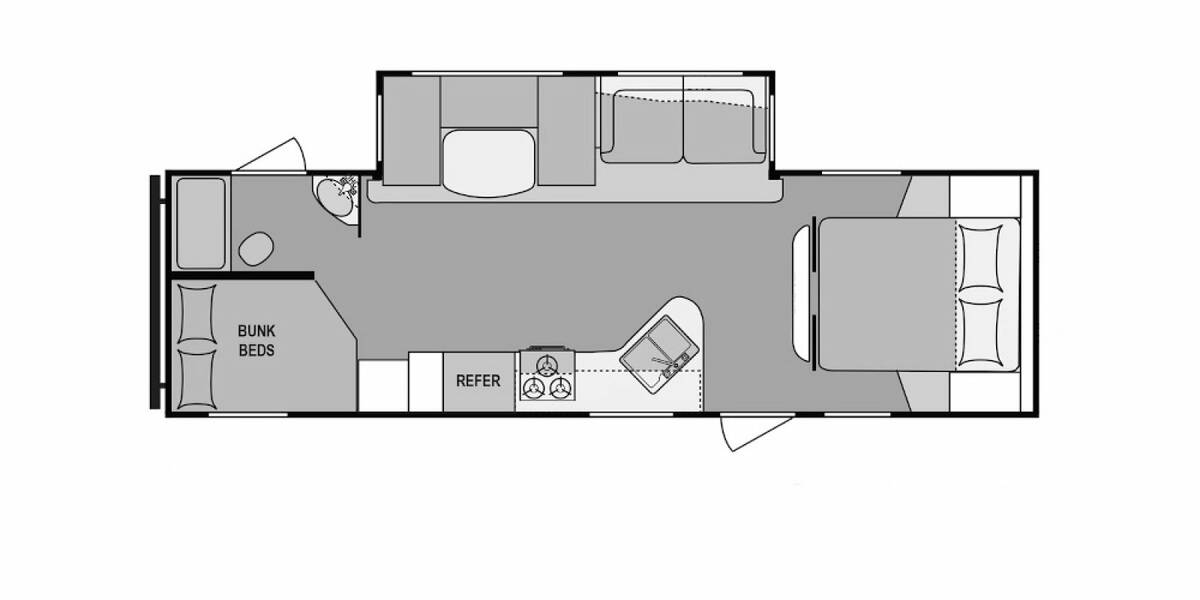 2014 Coleman Explorer 281BH Travel Trailer at Stony RV Sales and Service STOCK# 715 Floor plan Layout Photo