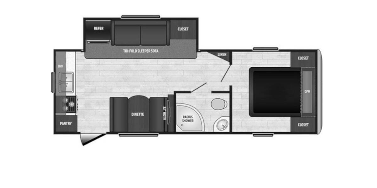 2018 Keystone Sprinter Campfire Edition 25RK Travel Trailer at Stony RV Sales, Service and Consignment STOCK# P5 Floor plan Layout Photo