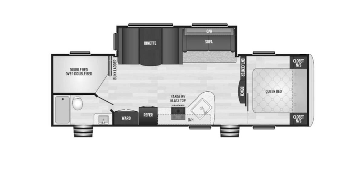 2019 Keystone Springdale 282BH Travel Trailer at Stony RV Sales and Service STOCK# 749 Floor plan Layout Photo