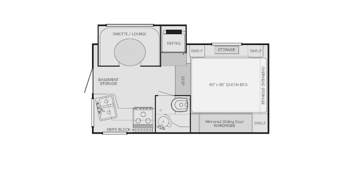 2009 Adventurer 86SBS Truck Camper at Stony RV Sales and Service STOCK# 766 Floor plan Layout Photo