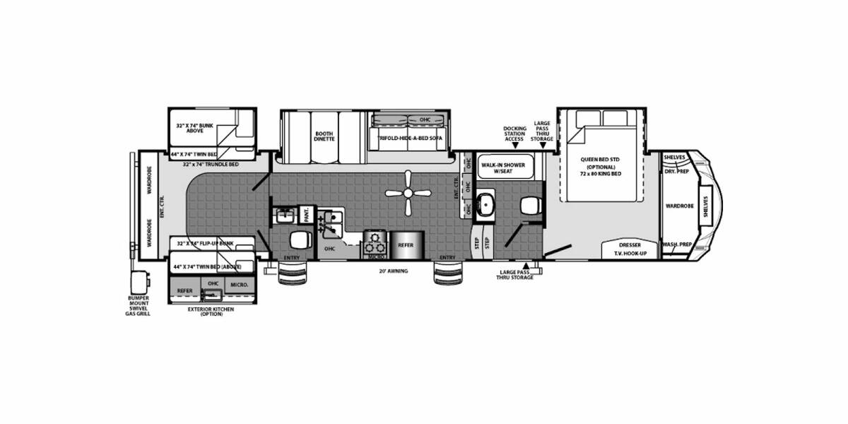 2015 Sierra 365SAQB Fifth Wheel at Stony RV Sales, Service and Consignment STOCK# 167 Floor plan Layout Photo