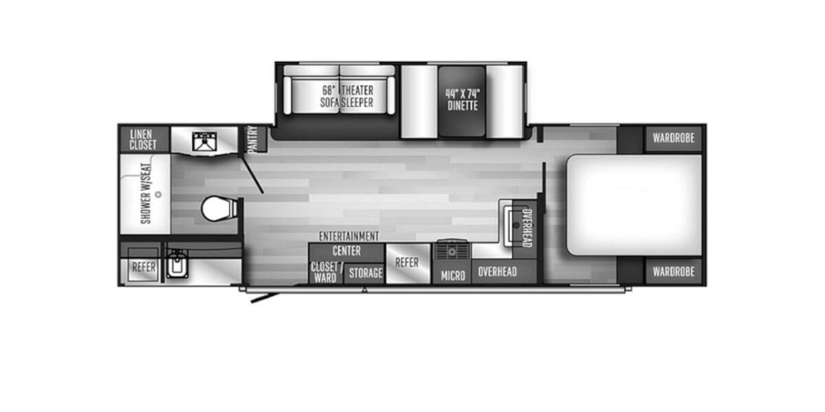 2019 Palomino SolAire Ultra Lite 258RBSS Travel Trailer at Stony RV Sales and Service STOCK# 807 Floor plan Layout Photo