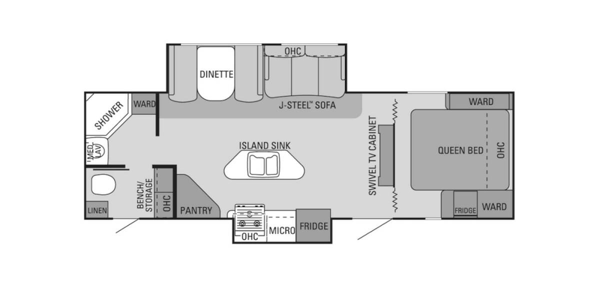 2014 Jayco White Hawk Summit Edition 27DSRB Travel Trailer at Stony RV Sales and Service STOCK# 811 Floor plan Layout Photo
