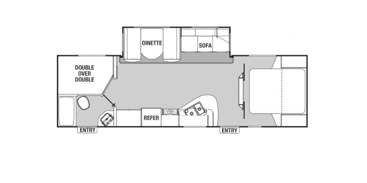 2014 Coachmen Freedom Express Ultra Lite 282BHDS Travel Trailer at Stony RV Sales and Service STOCK# 828 Floor plan Layout Photo