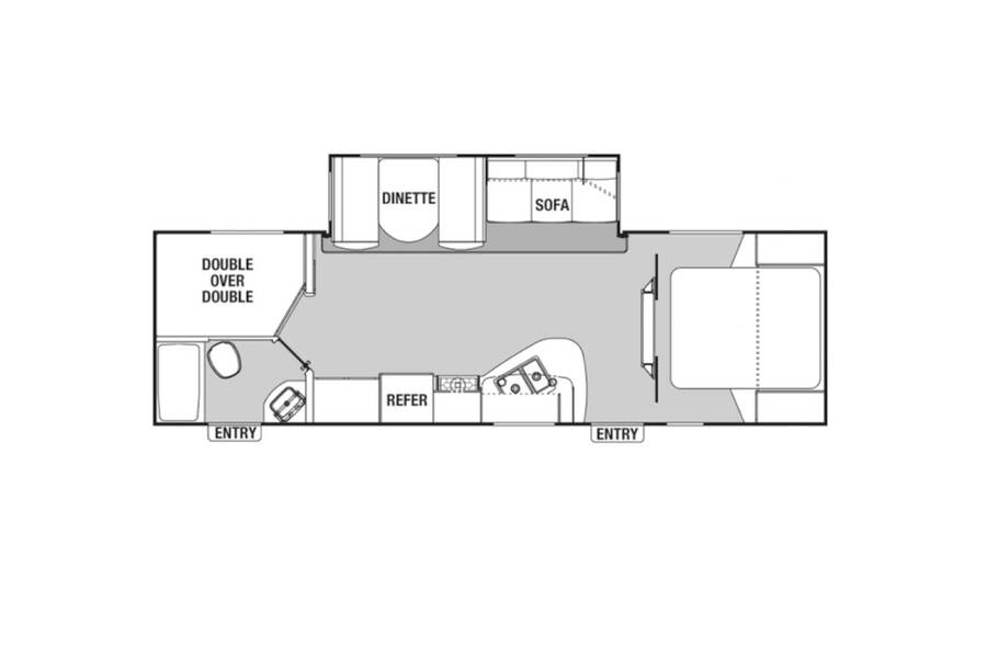 2014 Coachmen Freedom Express 282BHDS Travel Trailer at Stony RV Sales and Service STOCK# 828 Floor plan Layout Photo