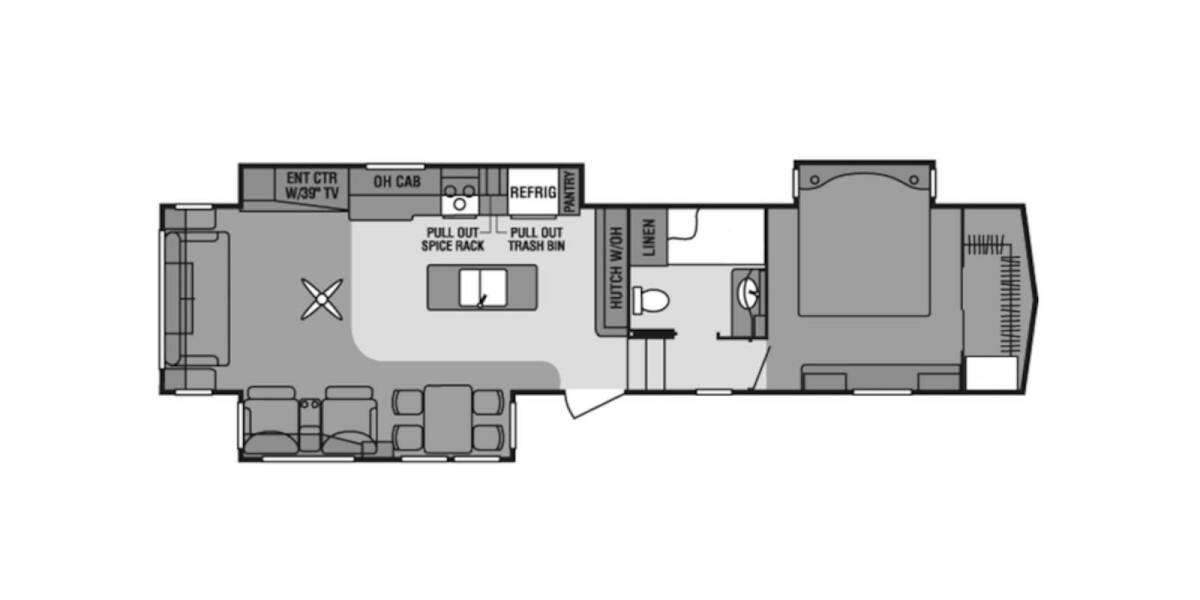 2015 KZ Durango Gold 370RL Fifth Wheel at Stony RV Sales, Service and Consignment STOCK# 831 Floor plan Layout Photo