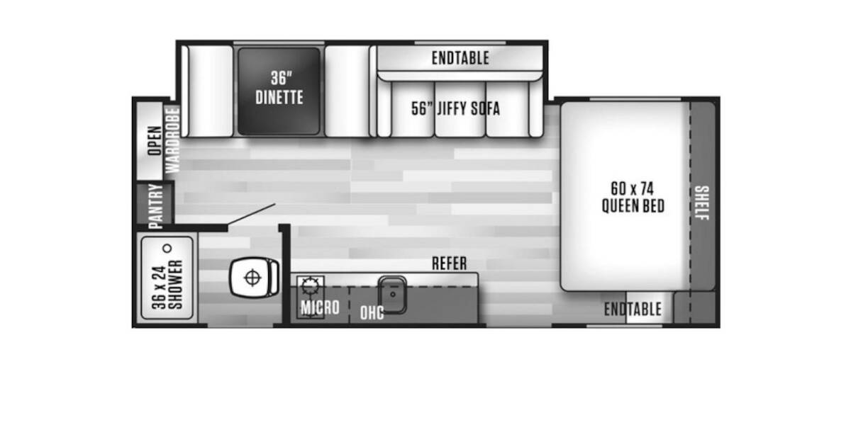 2019 Salem FSX 190SS Travel Trailer at Stony RV Sales and Service STOCK# 843 Floor plan Layout Photo