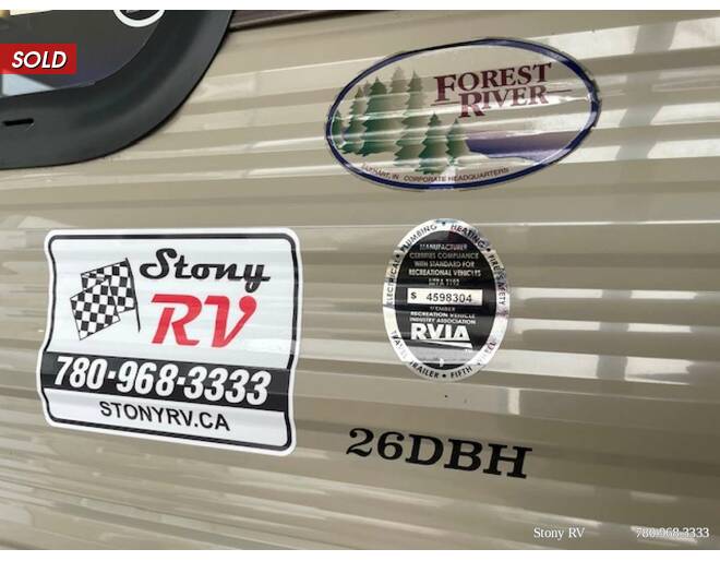2018 Cherokee Grey Wolf 26DBH Travel Trailer at Stony RV Sales and Service STOCK# 845 Photo 7