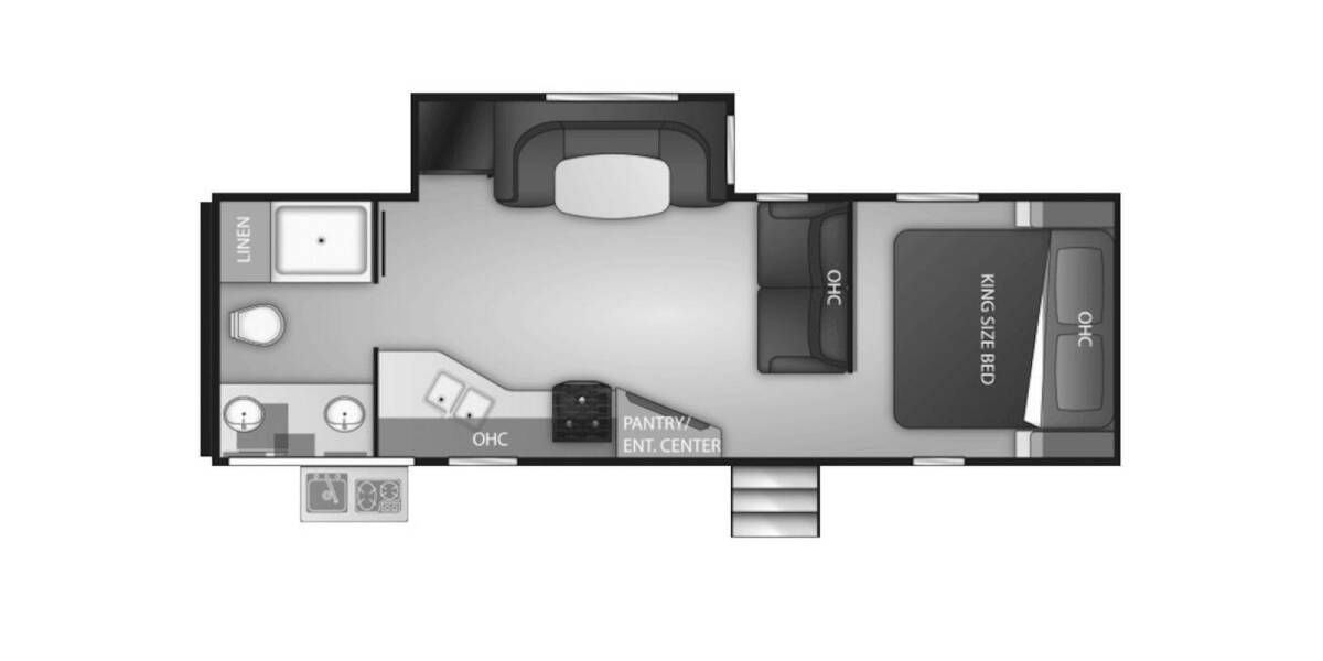 2020 Cruiser RV Radiance Ultra-Lite 26KB Travel Trailer at Stony RV Sales and Service STOCK# 837 Floor plan Layout Photo