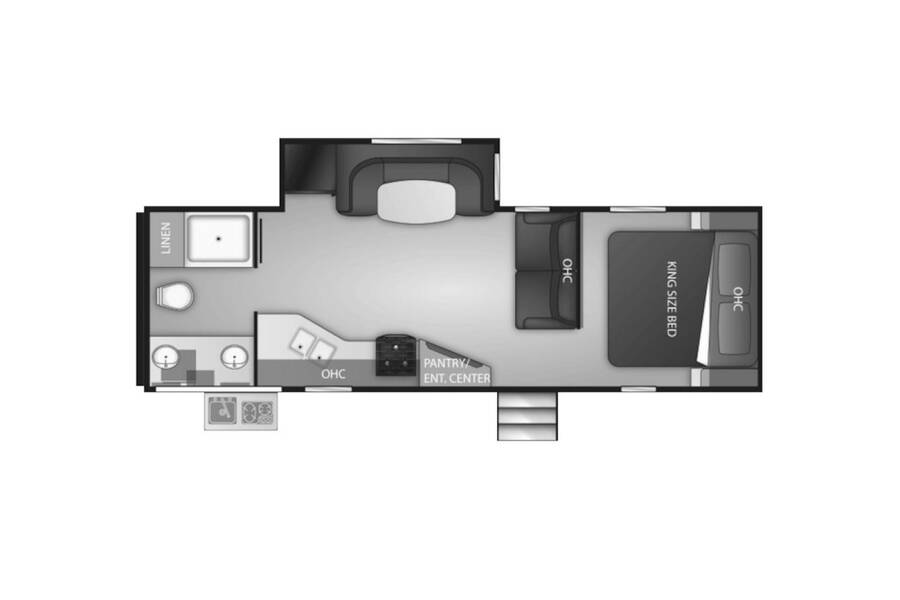 2020 Cruiser RV Radiance Ultra-Lite 26KB Travel Trailer at Stony RV Sales and Service STOCK# 837 Floor plan Layout Photo