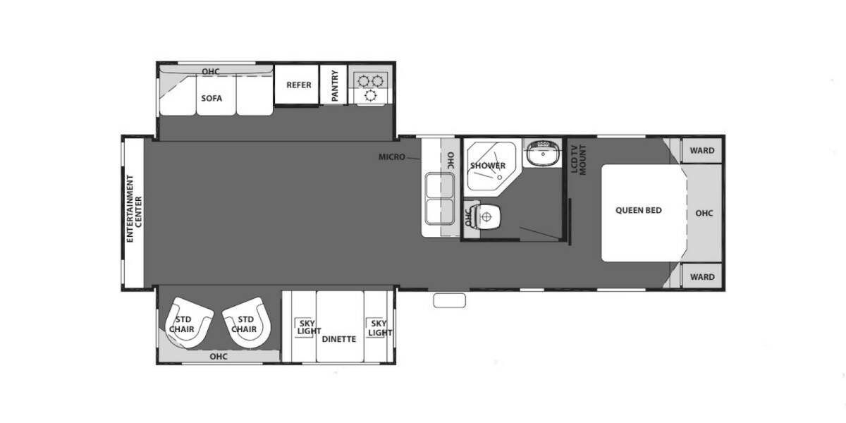 2011 Cherokee 30DS Travel Trailer at Stony RV Sales and Service STOCK# 848 Floor plan Layout Photo