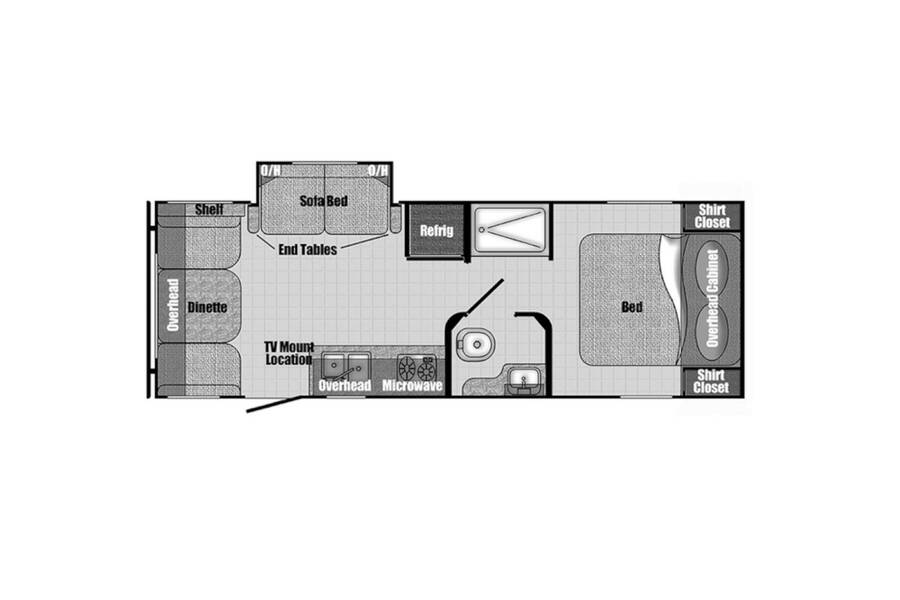 2019 Gulf Stream Vintage Cruiser 23RSS  at Stony RV Sales and Service STOCK# 874 Floor plan Layout Photo