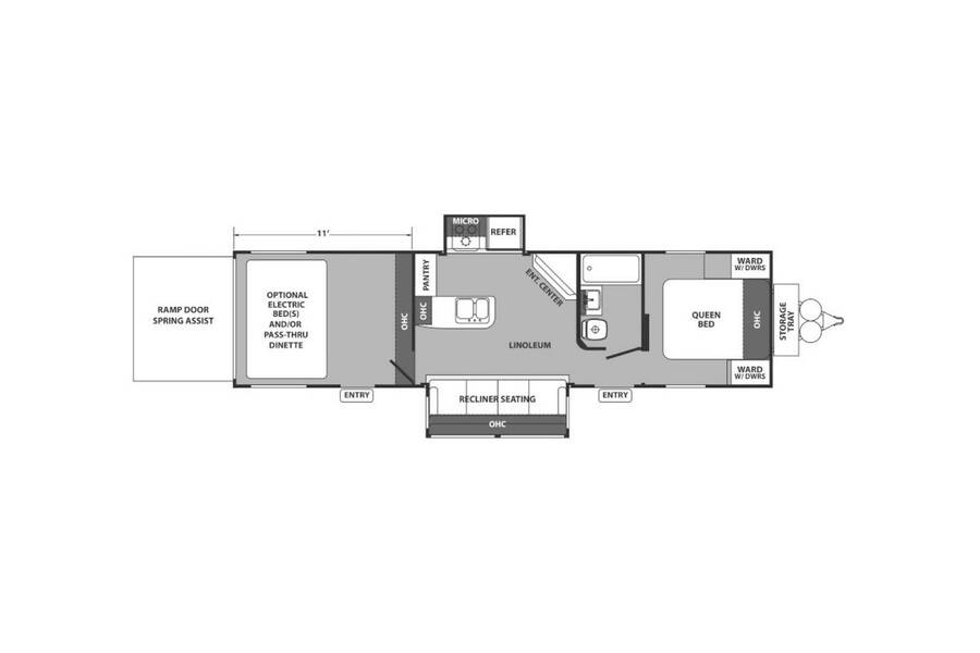 2015 XLR Nitro 31FQSL Travel Trailer at Stony RV Sales and Service STOCK# S-76 Floor plan Layout Photo