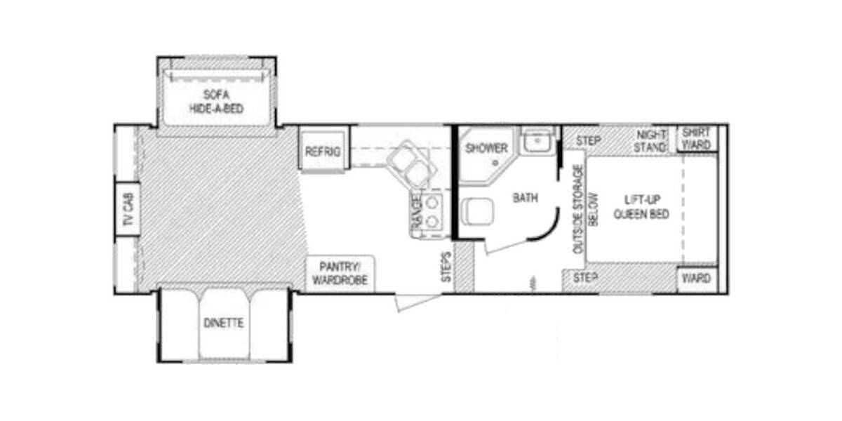 2014 Skyline Walkabout 28RE Fifth Wheel at Stony RV Sales and Service STOCK# 844 Floor plan Layout Photo