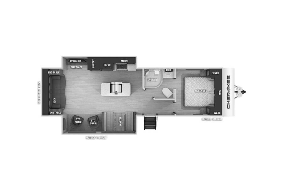 2021 Cherokee 274WK Travel Trailer at Stony RV Sales and Service STOCK# 179 Floor plan Layout Photo