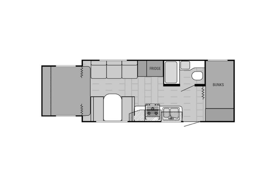 2015 Jayco Jay Feather Ultra Lite X213 Travel Trailer at Stony RV Sales and Service STOCK# 904 Floor plan Layout Photo