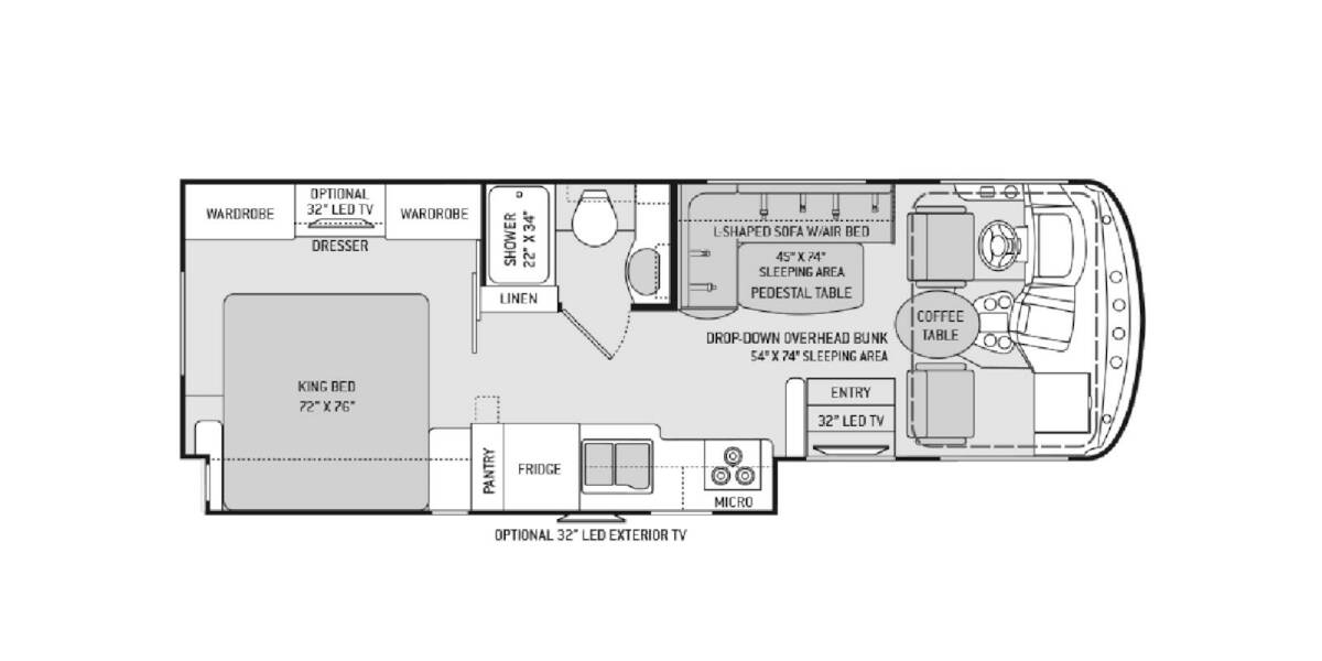 2014 Thor Windsport Ford 27K Class A at Stony RV Sales and Service STOCK# 922 Floor plan Layout Photo