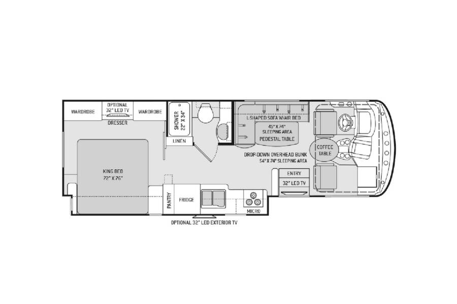 2014 Thor Windsport 27K Class A at Stony RV Sales and Service STOCK# 922 Floor plan Layout Photo