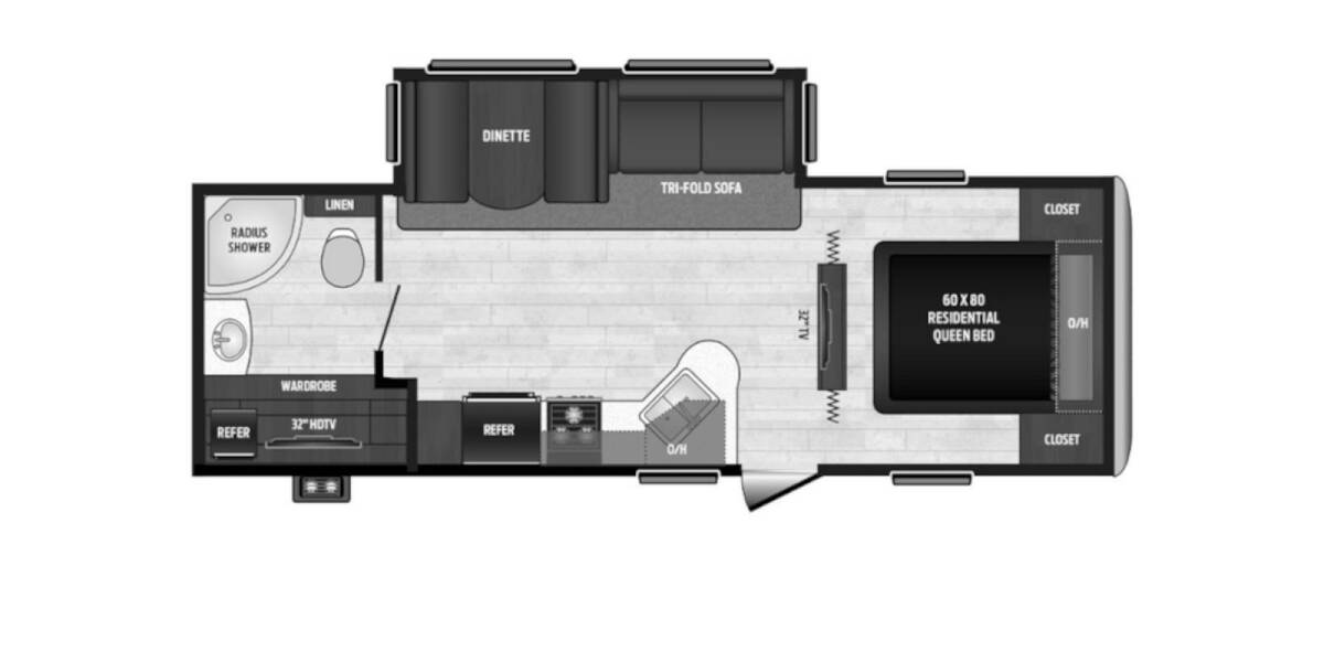 2018 Keystone Sprinter Campfire Edition 26RB Travel Trailer at Stony RV Sales and Service STOCK# 927 Floor plan Layout Photo