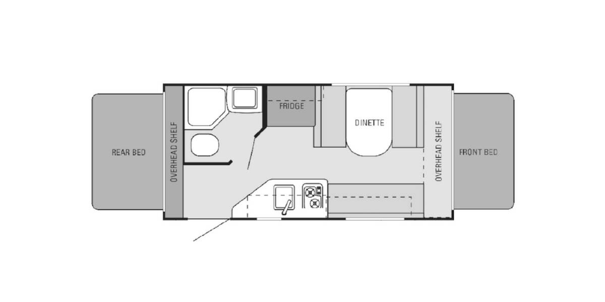 2014 Jayco Jay Feather SLX 16XRB Travel Trailer at Stony RV Sales, Service and Consignment STOCK# 940 Floor plan Layout Photo
