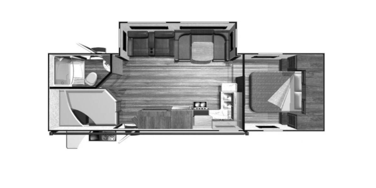 2019 Highland Ridge Open Range Ultra Lite 2802BH Travel Trailer at Stony RV Sales, Service and Consignment STOCK# 954 Floor plan Layout Photo