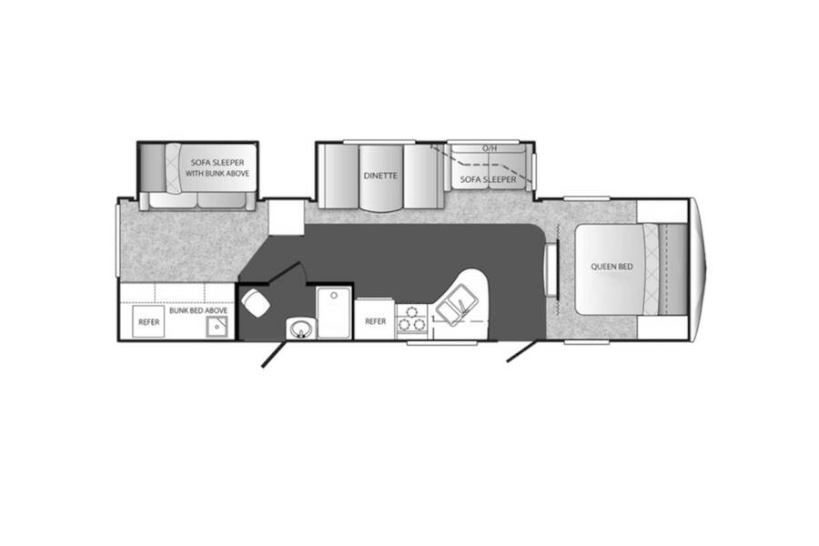 2015 Keystone Outback Super-Lite 312BH Travel Trailer at Stony RV Sales and Service STOCK# 951 Floor plan Layout Photo