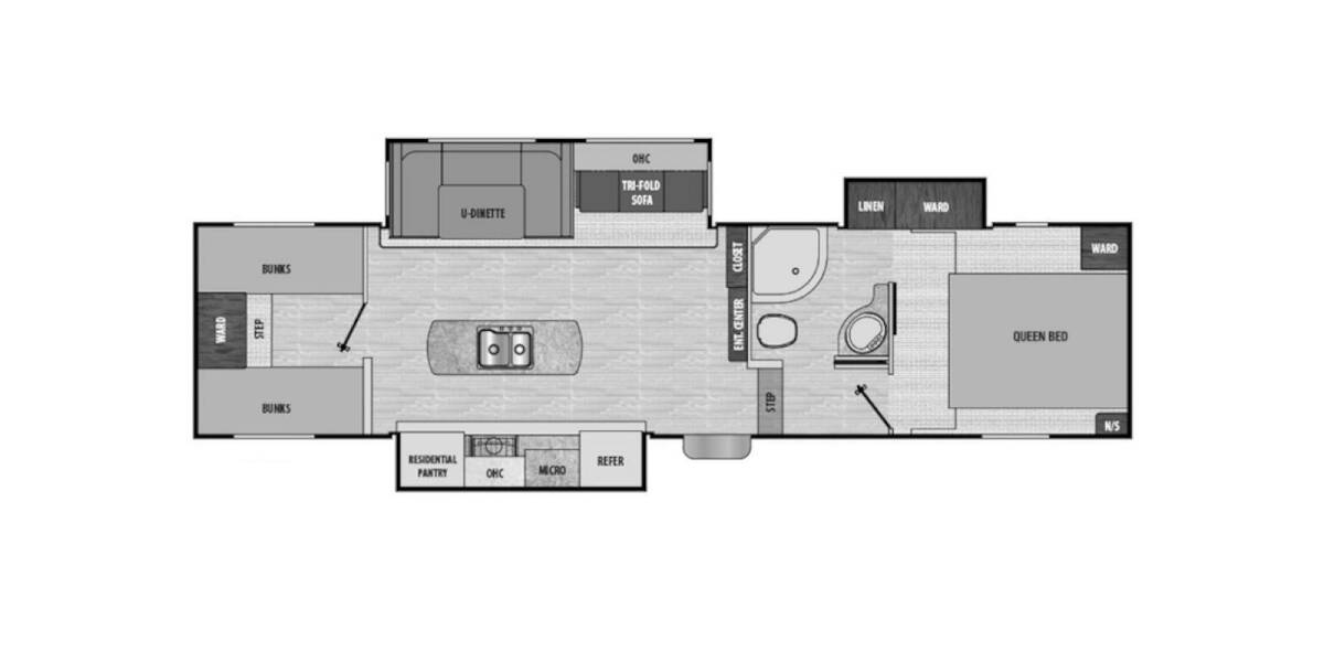 2015 Coachmen Chaparral Lite 29BHS Fifth Wheel at Stony RV Sales and Service STOCK# 944 Floor plan Layout Photo