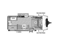 2023 IBEX 19RBM Travel Trailer at Stony RV Sales and Service STOCK# 2552 Floor plan Image