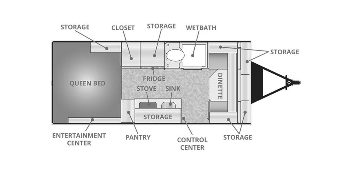 2022 Little Guy MAX MAX Travel Trailer at Stony RV Sales and Service STOCK# S85 Floor plan Layout Photo