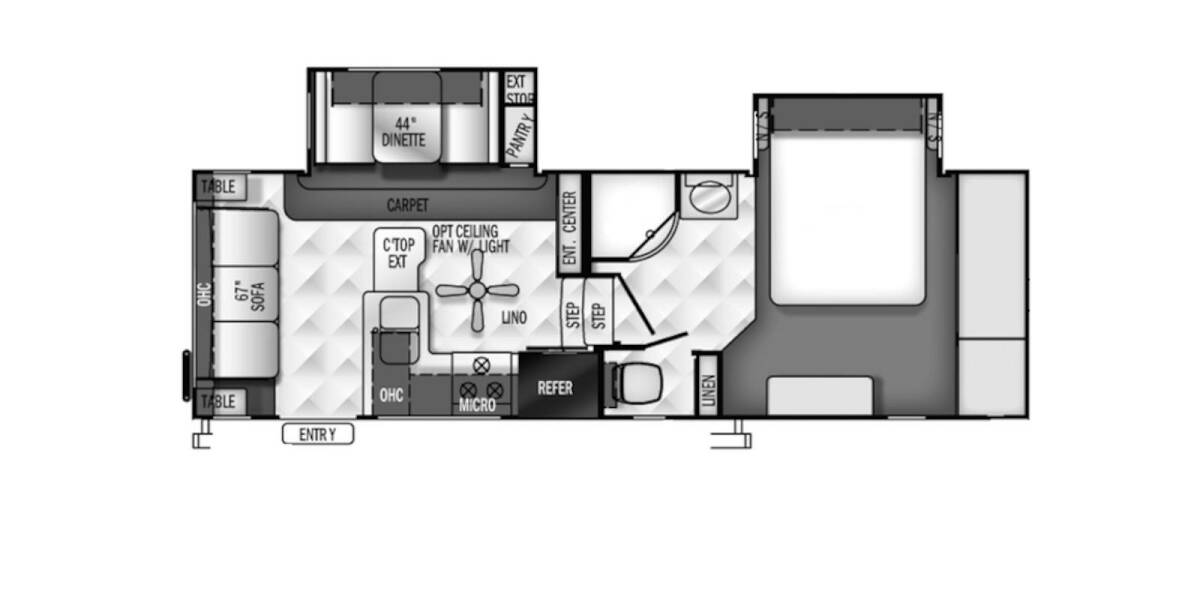 2018 Flagstaff Classic Super Lite 8524RLBS Fifth Wheel at Stony RV Sales and Service STOCK# 983 Floor plan Layout Photo
