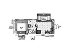 2017 Flagstaff Micro Lite 25FKS Travel Trailer at Stony RV Sales and Service STOCK# S106 Floor plan Image