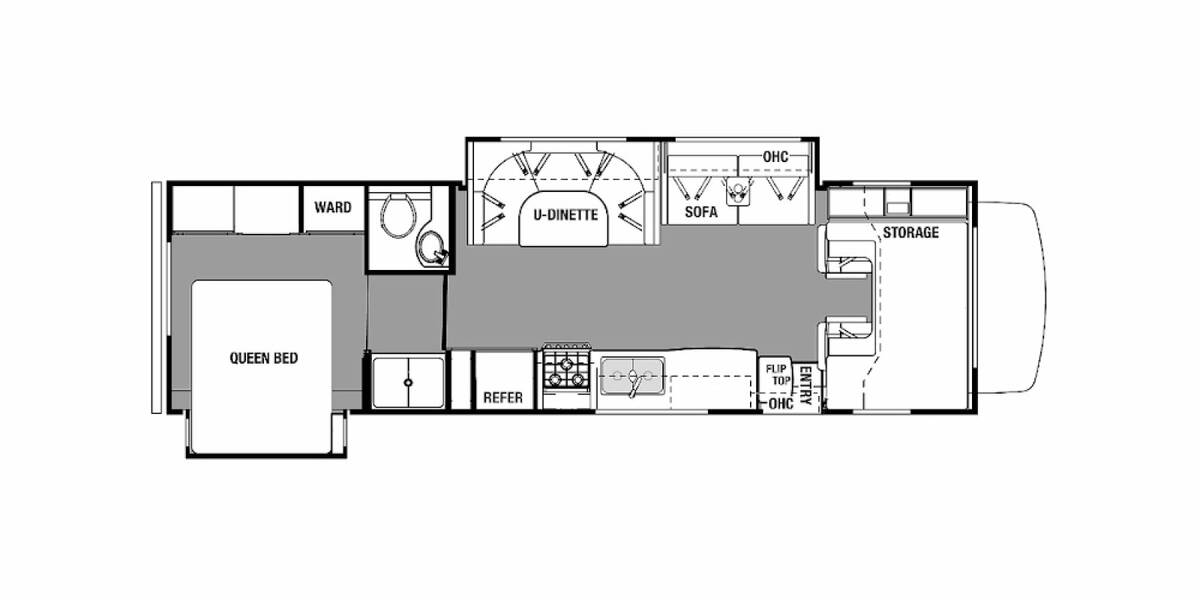 2020 Forester Classic 3011DS Class C at Stony RV Sales and Service STOCK# C116 Floor plan Layout Photo