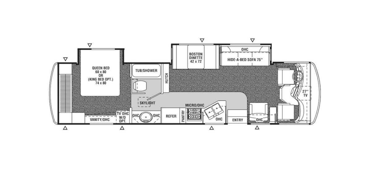 2006 Coachmen Aurora Ford 3480DS Class A at Stony RV Sales and Service STOCK# S93 Floor plan Layout Photo