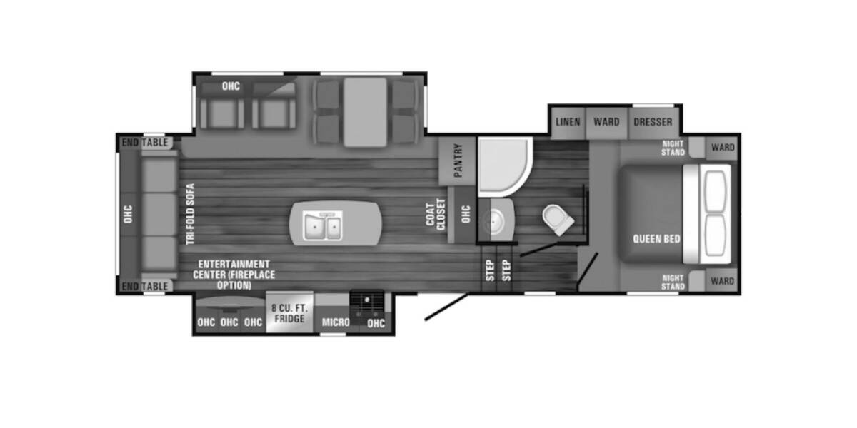 2018 Jayco Eagle HT 28.5RSTS Fifth Wheel at Stony RV Sales and Service STOCK# 1024 Floor plan Layout Photo