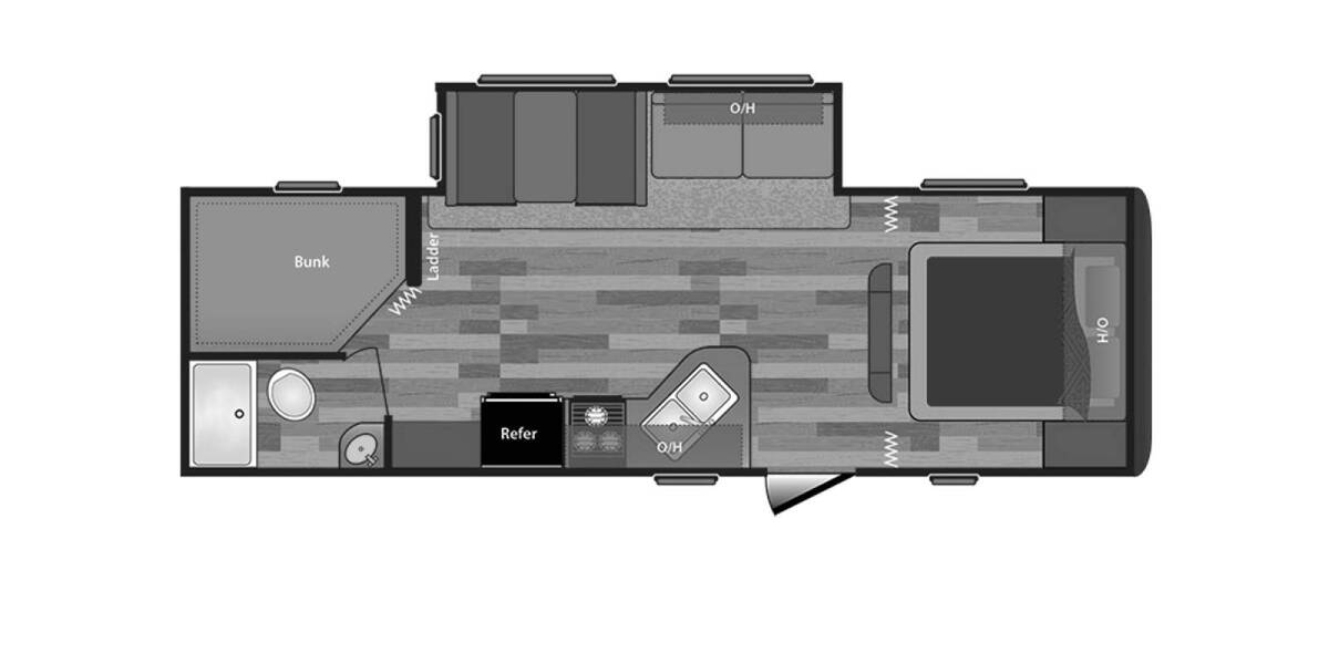 2018 Keystone Hideout LHS West 26LHSWE Travel Trailer at Stony RV Sales and Service STOCK# 218 Floor plan Layout Photo