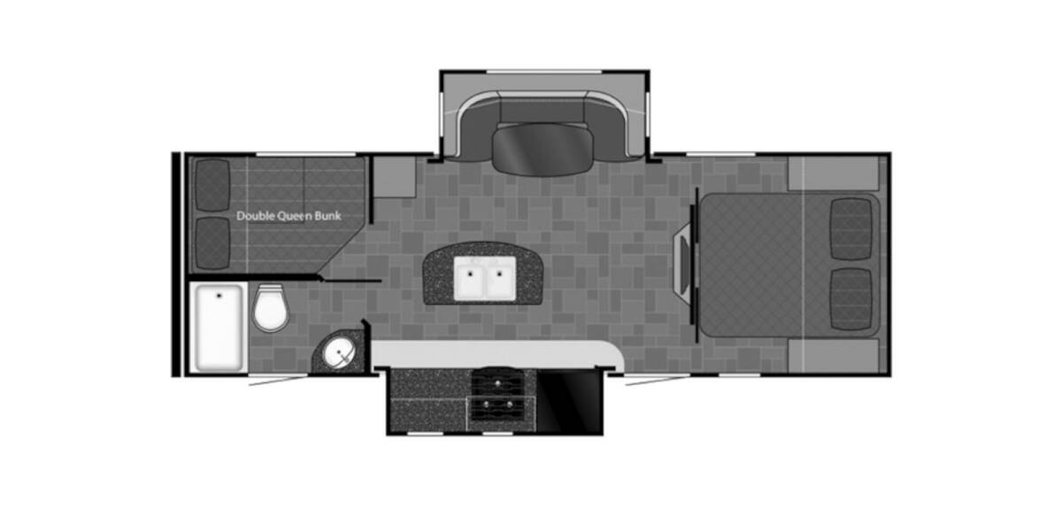 2015 Heartland Wilderness 2375BH Travel Trailer at Stony RV Sales and Service STOCK# C130 Floor plan Layout Photo