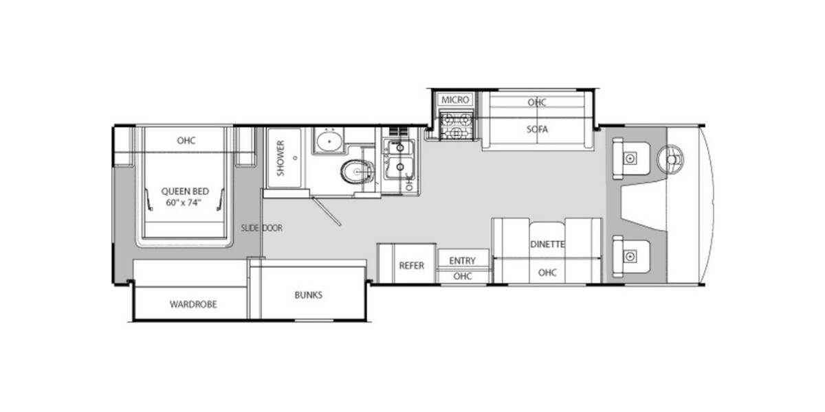 2013 Coachmen Pursuit Ford F-53 32BHP Class A at Stony RV Sales and Service STOCK# C133 Floor plan Layout Photo