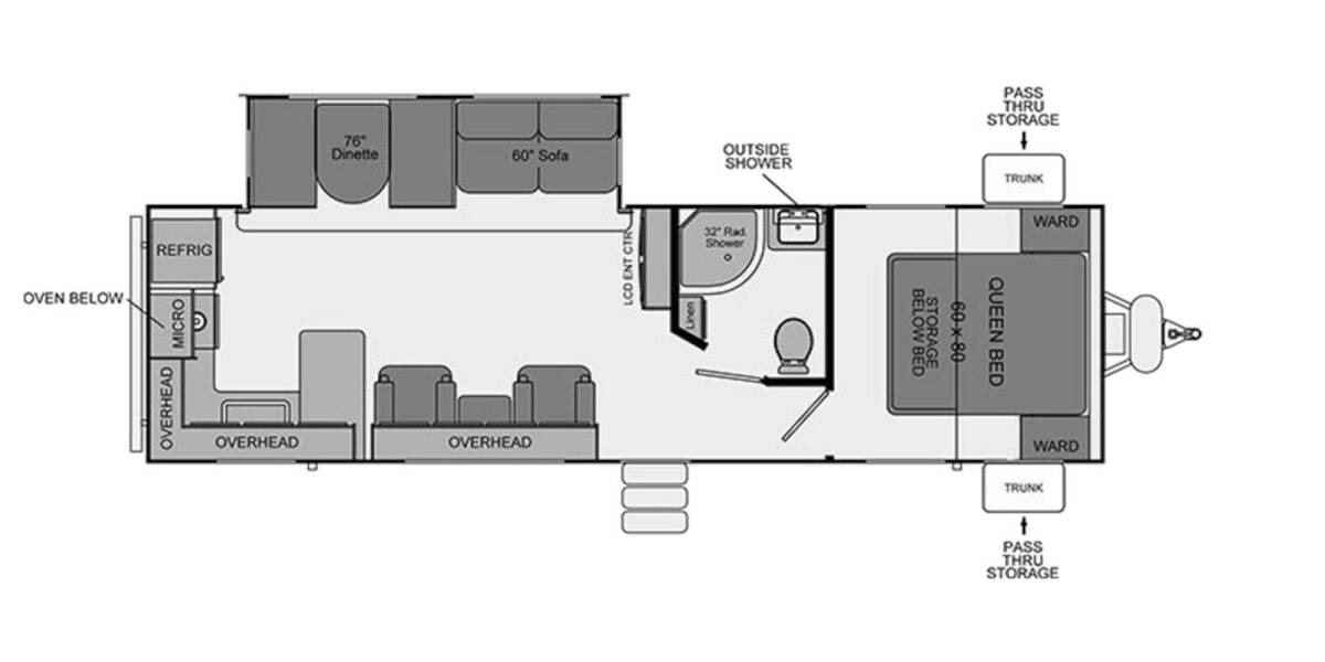 2017 Layton Javelin Series 293RK Travel Trailer at Stony RV Sales, Service and Consignment STOCK# 232 Floor plan Layout Photo