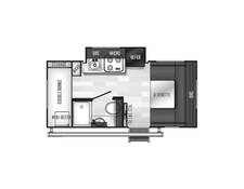 2018 Rockwood Geo Pro 16BH Travel Trailer at Stony RV Sales and Service STOCK# 1094 Floor plan Image